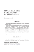 Brutal belonging in Melbourne's grindcore scene