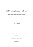 EAT5: Eating frequency in 5-year old New Zealand children