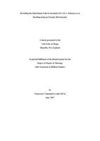 Revisiting the Babylonian Exile in Jeremiah 29: 1 -14: A Samoan La-tō Reading using an Oceanic Hermeneutic