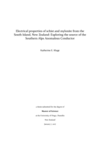 Electrical properties of schist and mylonite from the South Island, New Zealand: Exploring the source of the Southern Alps Anomalous Conductor