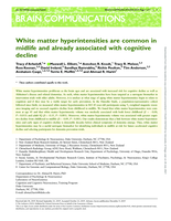 White matter hyperintensities are common in midlife and already associated with cognitive decline