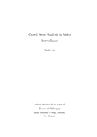 Crowd Scene Analysis in Video Surveillance