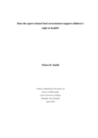 Does the sport-related food environment support children's right to health?