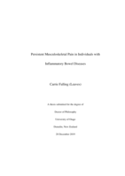 Persistent musculoskeletal pain in individuals with inflammatory bowel diseases