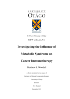 Investigating the Influence of Metabolic Syndrome on Cancer Immunotherapy