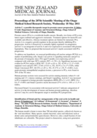 Proceedings of the 207th Otago Medical School Research Society Meeting -  Summer Student Speaker Awards; 18 May 2011