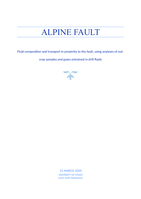 Alpine Fault fluid composition and transport in proximity to the fault, using analyses of out-crop samples and gases entrained in drill fluids