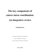 The key components of cancer nurse coordination: An integrative review