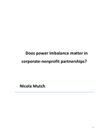Does Power Imbalance Matter in Corporate-Nonprofit Partnerships?