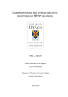 Characterising the stress-related functions of RFRP neurons