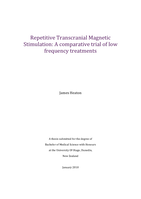 Repetitive Transcranial Magnetic Stimulation; A Comparative Trial of Low Frequency Treatments