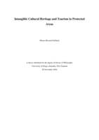 Intangible Cultural Heritage and Tourism in Protected Areas