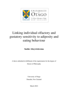 Linking individual olfactory and gustatory sensitivity to adiposity and eating behaviour