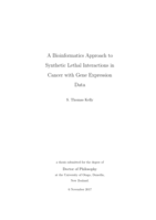 A Bioinformatics Approach to Synthetic Lethal Interactions in Cancer with Gene Expression Data