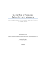 Ownership of Resource Extraction and Violence: How private versus state-owned resource extraction effects the severity of violence