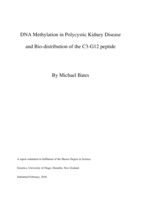DNA Methylation in Polycystic Kidney Disease  and Bio-distribution of the C3-G12 peptide