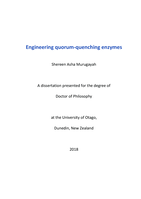 Engineering quorum-quenching enzymes