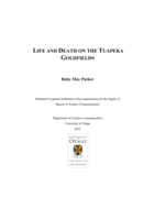 Life and Death on the Tuapeka Goldfields