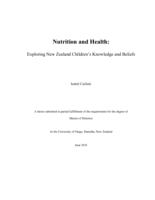 Nutrition and Health: Exploring New Zealand Children’s Knowledge and Beliefs