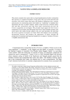 Native Title as Displaced Mediator