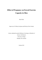 Effect of Pregnancy on Forced Exercise in Mice
