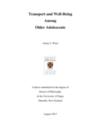 Transport and well-being among older adolescents