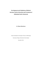 Development and Validation of Medical Decision Tools in Detection and Treatment of Abdominal Aortic Aneurysm