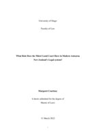 What role does the Māori Land Court have in modern Aotearoa New Zealand's legal system?