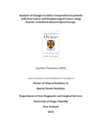 Analysis of changes in saliva composition in patients with oral cancer and oropharyngeal cancer using Fourier transform infrared spectroscopy
