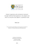 Patients’ experiences with orthodontic treatment through traditional fixed appliances, clear aligners and direct-to-consumer clear aligners: a qualitative study