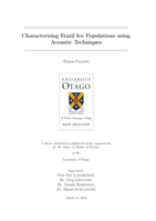 Characterising Frazil Ice Populations using Acoustic Techniques