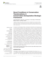 Novel Conditions in Conservation Translocations: A Conservative-Extrapolative Strategic Framework