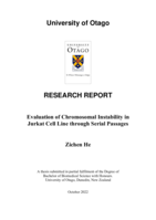 Evaluation of chromosomal instability in Jurkat cell line through serial passages