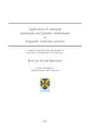 Application of emerging sequencing and genomic technologies to diagnostic molecular genetics.