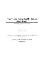 The Totara House Healthy Eating Study Part 2: Pre-testing of programme resources