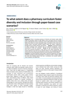 To what extent does a pharmacy curriculum foster diversity and inclusion through paper-based case scenarios?