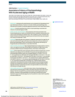 Association of history of psychopathology with accelerated aging at midlife