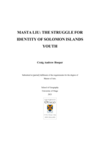 Masta Liu: The Struggle for Identity of Solomon Islands Youth
