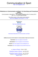 Reflections on Communication and Sport: On Advertising and Promotional Culture