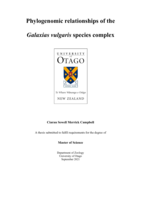 Phylogenomic relationships of the Galaxias vulgaris species complex