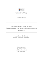 Enabling Real-Time Shared Environments on Mobile Head-Mounted Displays