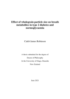 Effect of wholegrain particle size on breath metabolites in type 2 diabetes and normoglycaemia