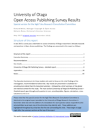 University of Otago Open Access Publishing Survey Results (including Maori ethnicity results)