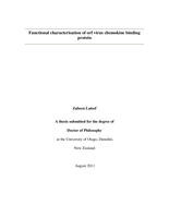Functional characterisation of orf virus chemokine binding protein