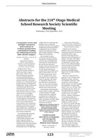 Proceedings of the 231st Otago Medical School Research Society Meeting -  PhD Student Speaker Awards; 23 Sep 2015
