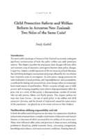 Child protection reform and welfare reform in Aotearoa New Zealand: Two sides of the same coin?