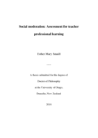 Social moderation: Assessment for teacher professional learning