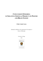 Concussion episodes: A creative-critical project on poetry and brain injury