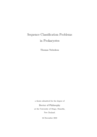 Sequence Classification Problems in Prokaryotes