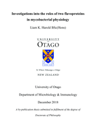 Investigations into the roles of two flavoproteins in mycobacterial physiology